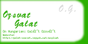 ozsvat galat business card